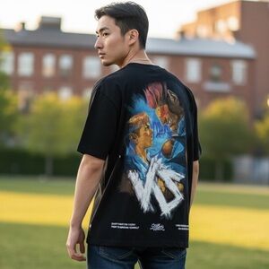 Street Fighter VS Graphic T Shirt Mens Large Black New With Tags